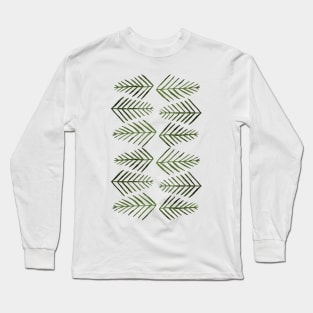 Watercolor pine trees - sap green Long Sleeve T-Shirt